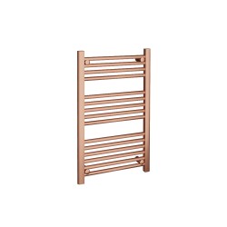 Straight Brushed Copper Towel Rail - 500 x 800mm