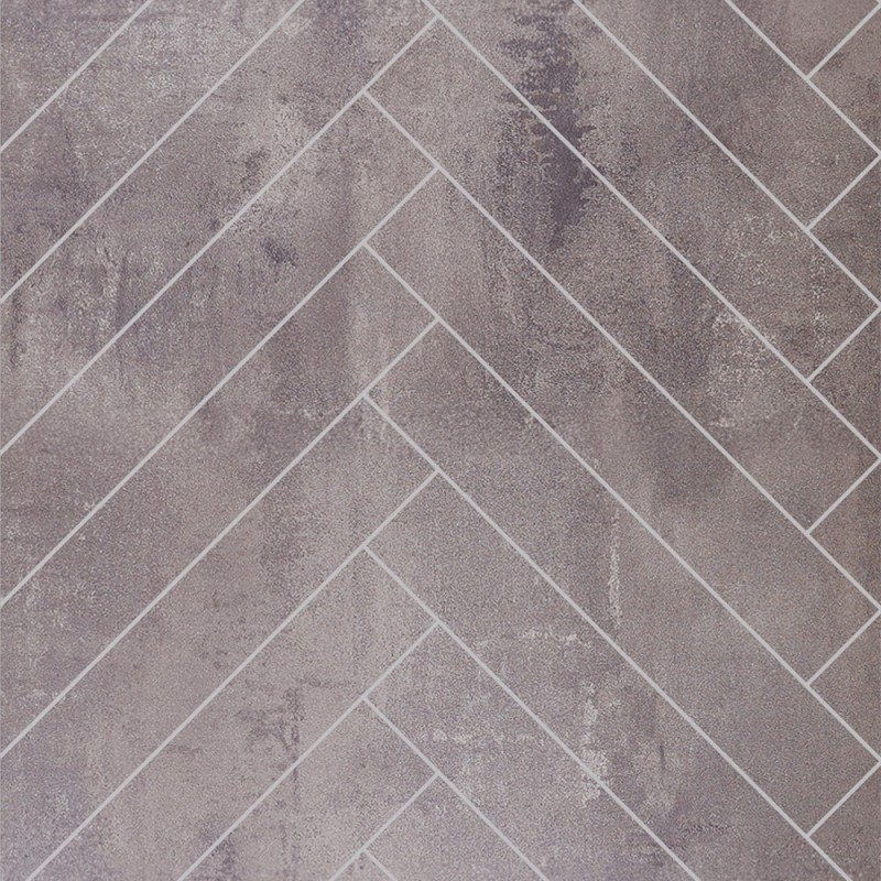 Cement Herringbone - Showerwall Panels - Swatch Cement Herringbone - Showerwall Panels - Swatch