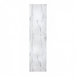 White Marble Square Tile Effect - Showerwall Panels - Full Panel
