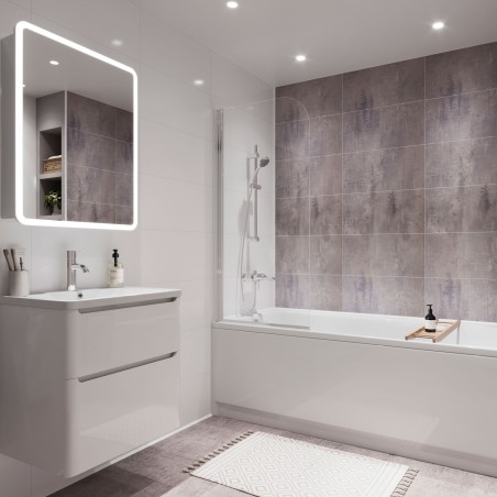 Cement Rectangular Tile Effect - Showerwall Panels