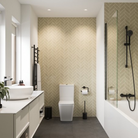 Sand Herringbone Bathroom Wall Panels