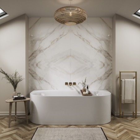 Ariston Book-matched Acrylic Bathroom Panels - 2 Pack
