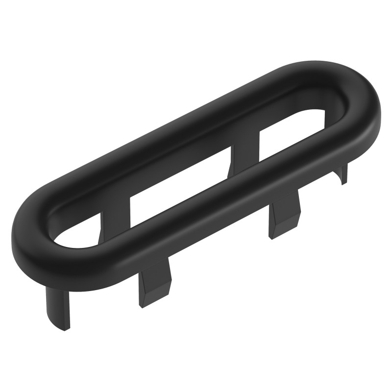 Messina Overflow Oval Ring - Matt Black