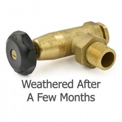 Old School Radiator Valves 3/4 inch - Black and Brass