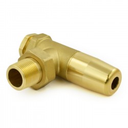 Old School Radiator Valves 3/4 inch - Black and Brass
