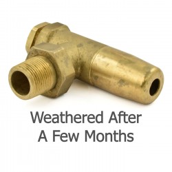 Old School Radiator Valves 3/4 inch - Black and Brass