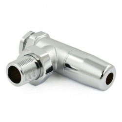 Old School Radiator Valves 3/4 inch - Black and Chrome