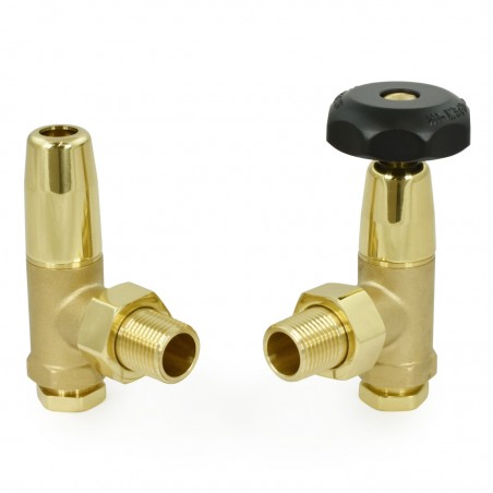 Bradley Angled Radiator Valves - Brass & Bronze