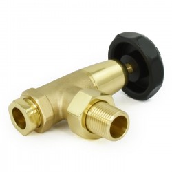 Bradley Angled Radiator Valves - Brass & Bronze