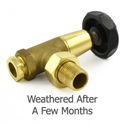 Bradley Angled Radiator Valves - Brass & Bronze
