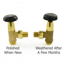 Bradley Angled Radiator Valves - Brass & Bronze