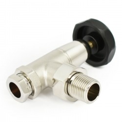 Bradley Angled Radiator Valves - Nickel