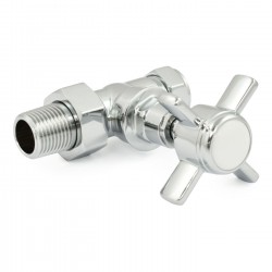 Westminster Crosshead Straight Radiator Valves - Chrome
