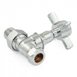 Westminster Crosshead Straight Radiator Valves - Chrome