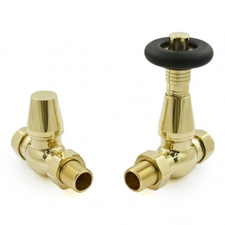 Jaguar Straight Radiator Valves - Un-lacquered Brass