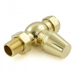 Jaguar Straight Radiator Valves - Un-lacquered Brass