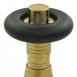 Jaguar Straight Radiator Valves - Un-lacquered Brass - Tarnished