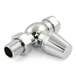Jaguar Straight Radiator Valves - Chrome