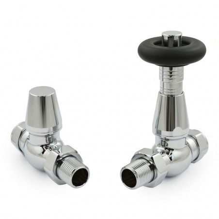 Jaguar Straight Radiator Valves - Chrome