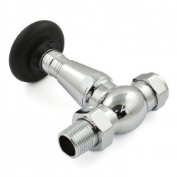 Jaguar Straight Radiator Valves - Chrome