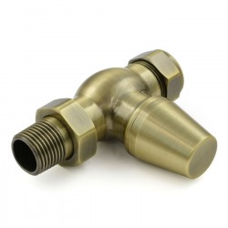 Jaguar Straight Radiator Valves - Antique Brass