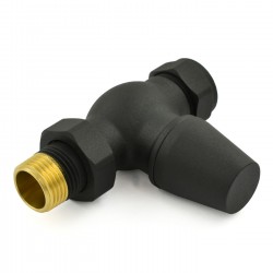 Jaguar Straight Radiator Valves - Textured Black