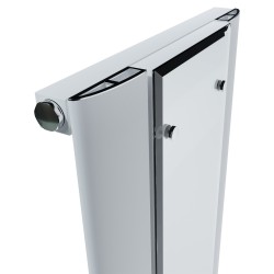 Triton White Mirror Aluminium Radiator - 365 X 1800mm - closeup