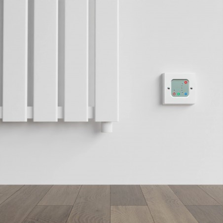 White Thermostatic Wall Controller for Electric Towel Rails or Radiators