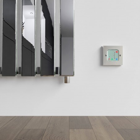 Chrome Thermostatic Wall Controller for Electric Towel Rails or Radiators
