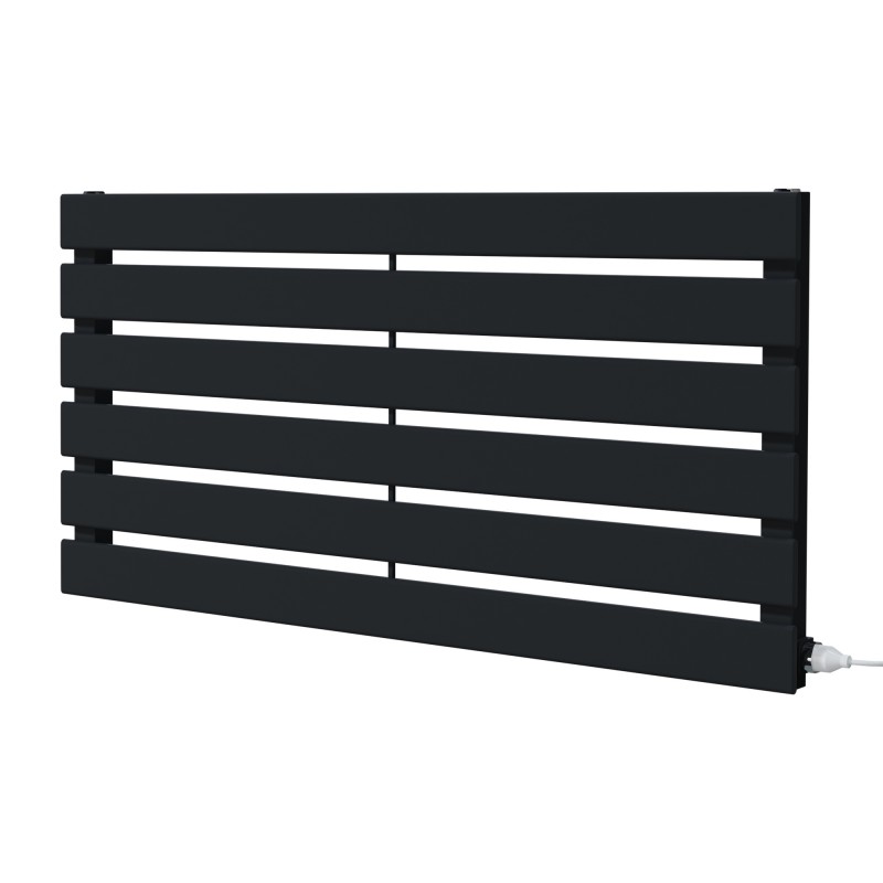 King Black Designer Radiator - 850 x 440mm - 400w Single Heat Option