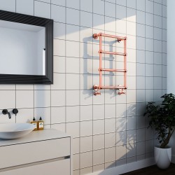 Alice Traditional Copper Towel Rail - 500 x 750mm - Insitu