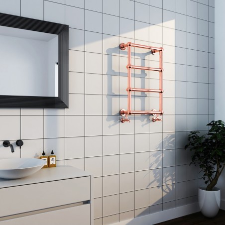 Alice Traditional Copper Towel Rail - 500 x 750mm