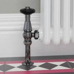 Jaguar Angled Radiator Valves - Black Nickel - Insitu