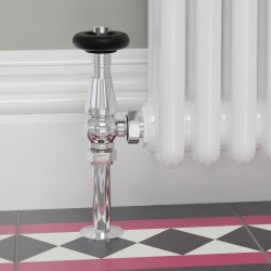 Jaguar Angled Radiator Valves - Chrome - Insitu