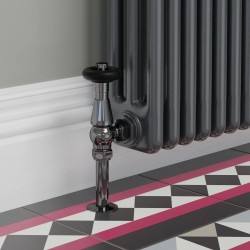 Jaguar Angled Radiator Valves - Black Nickel - Insitu