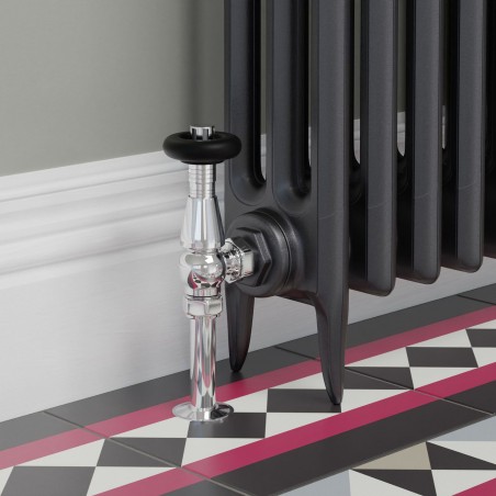 Jaguar Angled Radiator Valves - Chrome