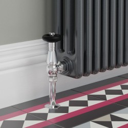 Jaguar Angled Radiator Valves - Chrome - Insitu