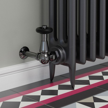 Jaguar Corner Radiator Valves - Black Nickel