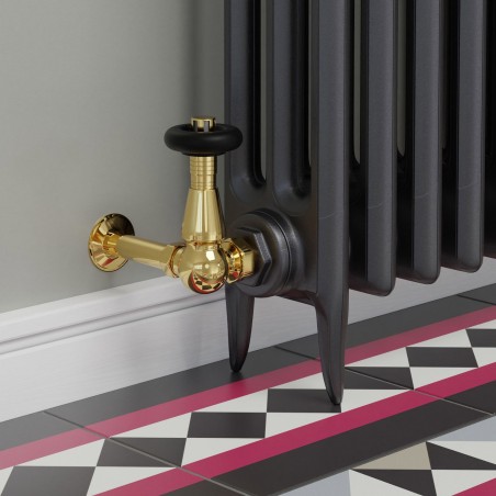 Jaguar Corner Radiator Valves - Polished Brass