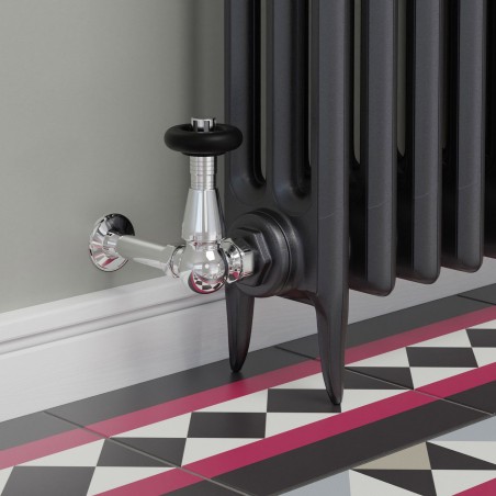 Jaguar Corner Radiator Valves - Chrome