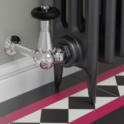 Jaguar Corner Radiator Valves - Chrome - Insitu