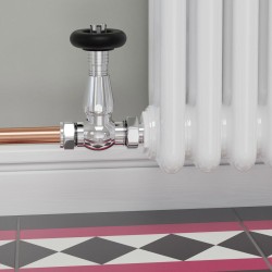Jaguar Straight Radiator Valves - Chrome - Insitu