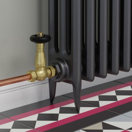 Jaguar Straight Radiator Valves - Un-lacquered Brass