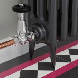 Jaguar Straight Radiator Valves - Chrome - Insitu