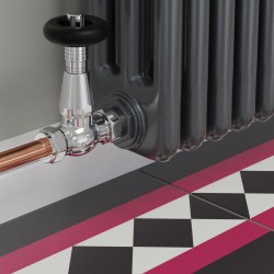 Jaguar Straight Radiator Valves - Chrome - Insitu