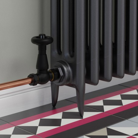 Jaguar Straight Radiator Valves - Textured Black