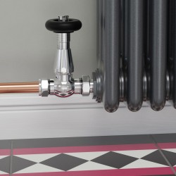 Jaguar Straight Radiator Valves - Chrome - Insitu