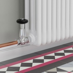Jaguar Straight Radiator Valves - Chrome - Insitu