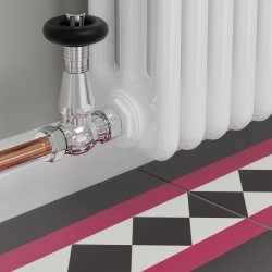 Jaguar Straight Radiator Valves - Chrome - Insitu