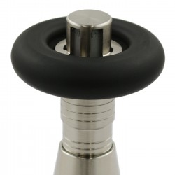 Jaguar Straight Radiator Valves - Brushed Nickel